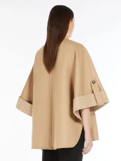 Cappa in lana e cachemire jacquard