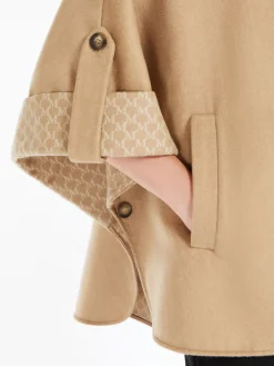 Cappa in lana e cachemire jacquard