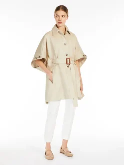 Cappa midi in cotone antigoccia