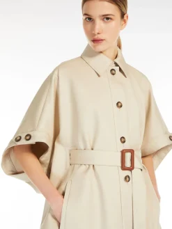 Cappa midi in cotone antigoccia