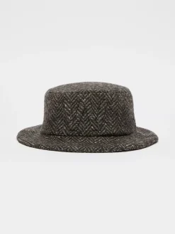 Cappello in tweed con logo