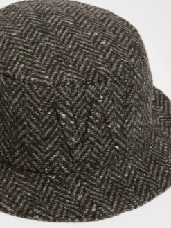 Cappello in tweed con logo