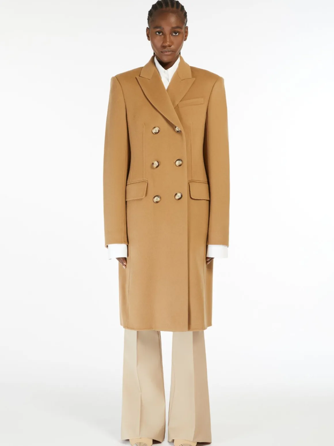 Cappotto aderente in lana