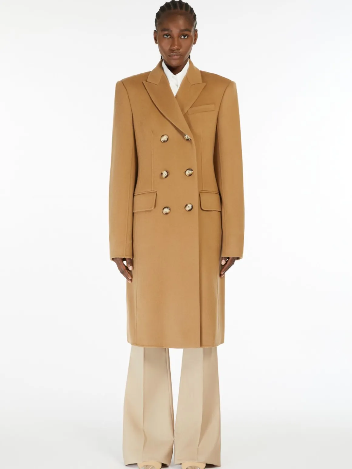 Cappotto aderente in lana