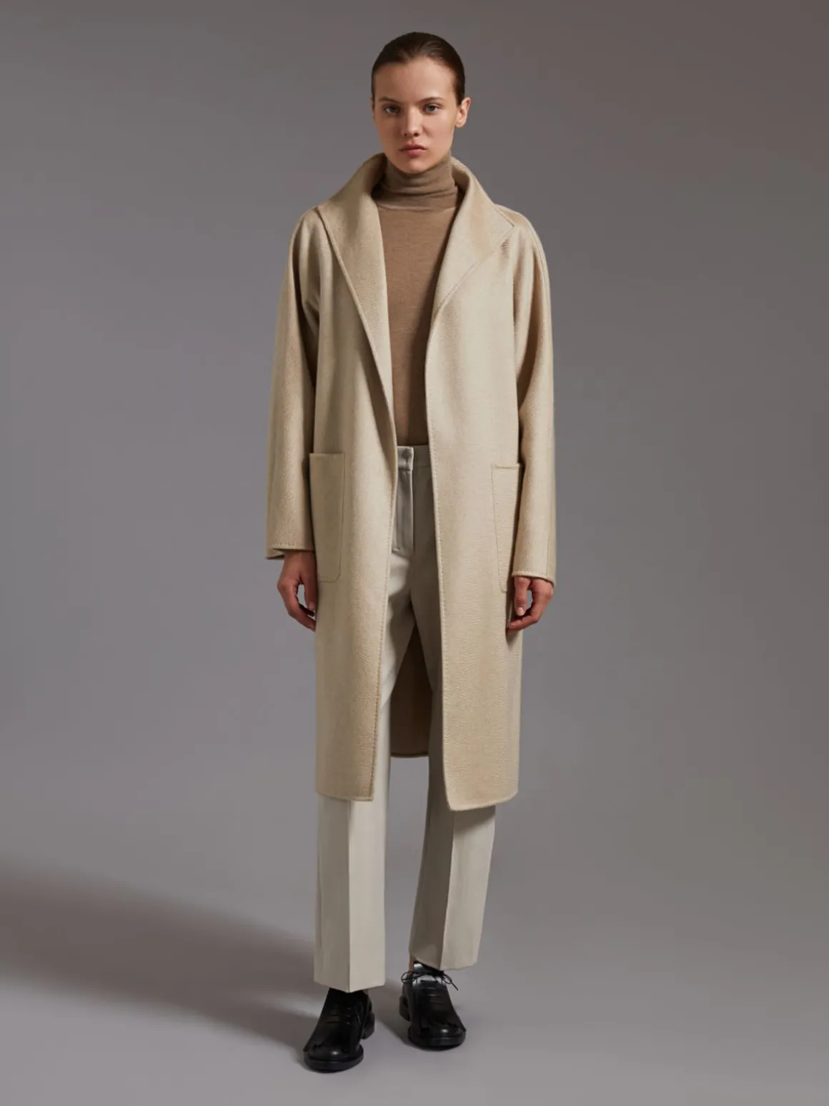 Cappotto cardigan in cachemire