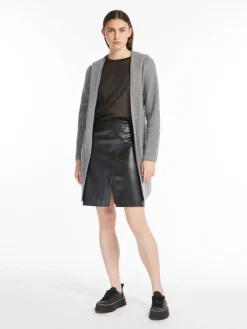Cappotto in lana con cintura
