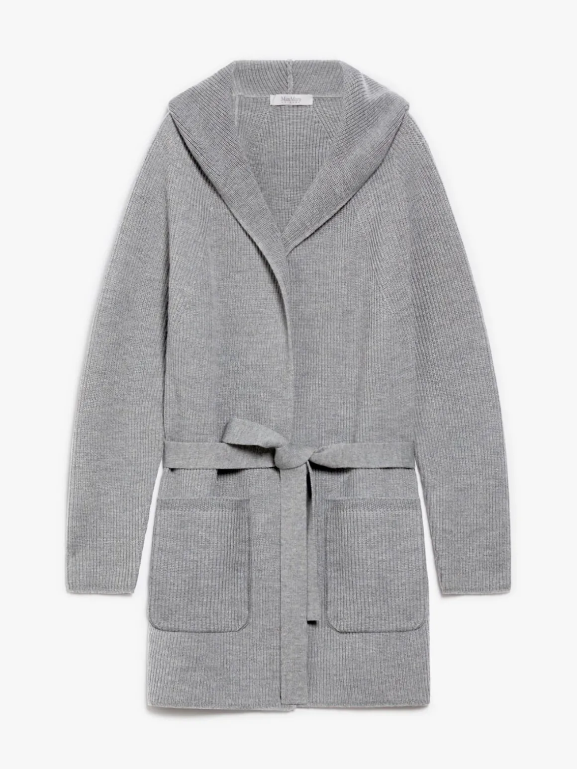 Cappotto in lana con cintura