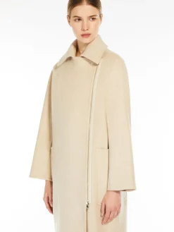 Cappotto in lana con zip