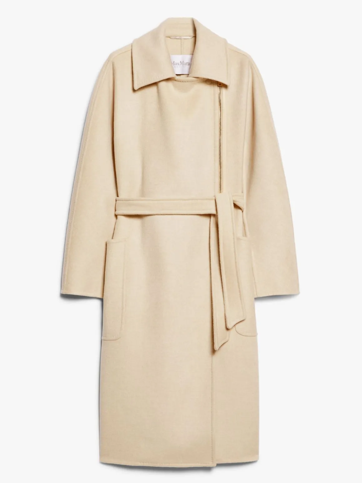 Cappotto in lana con zip