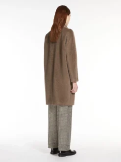 Cappotto midi in alpaca e lana