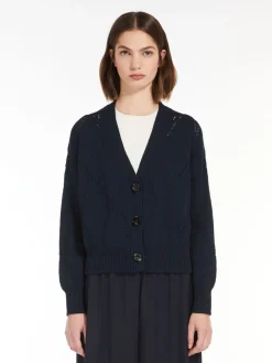 Cardigan a V in cotone