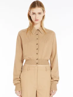 Cardigan con collo staccabile