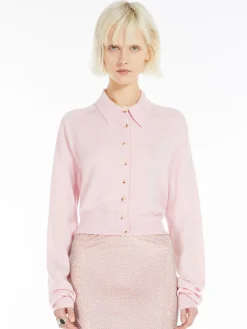 Cardigan con collo staccabile