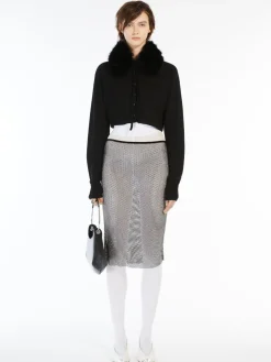 Cardigan con collo staccabile