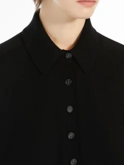 Cardigan con collo staccabile