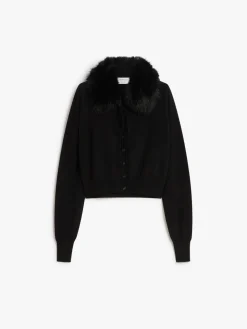Cardigan con collo staccabile