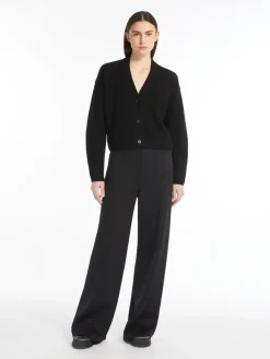 Cardigan crop in lana