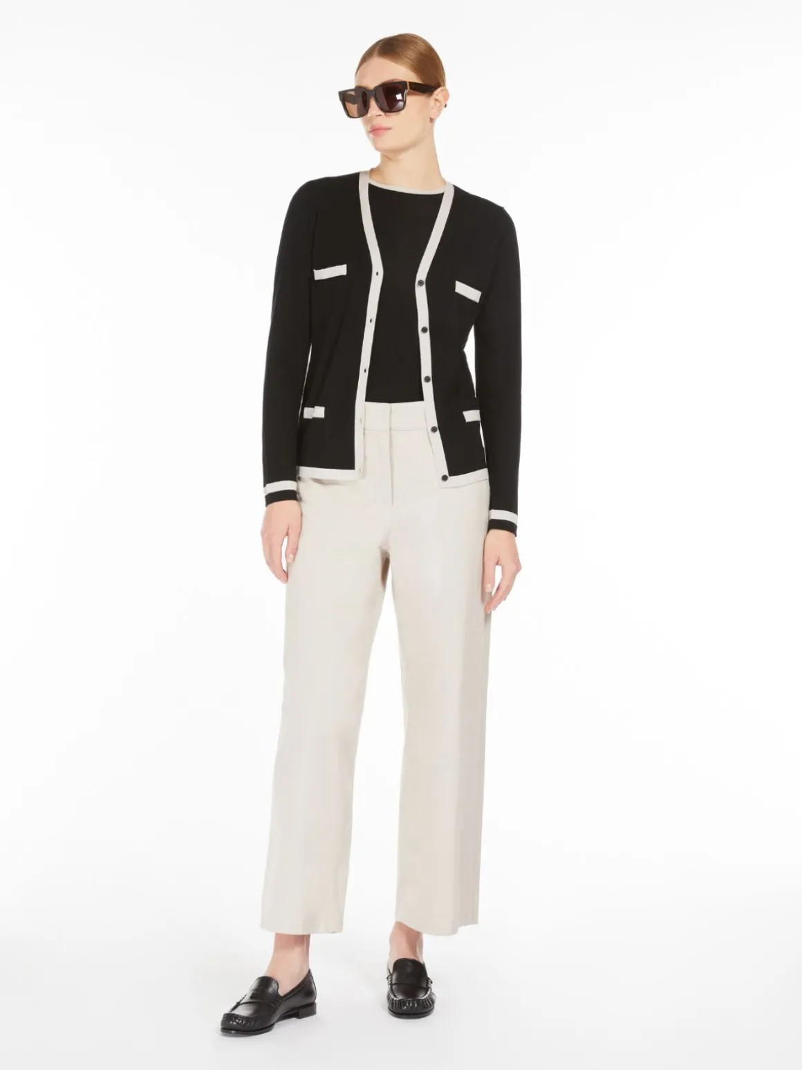 Cardigan in filato di lana