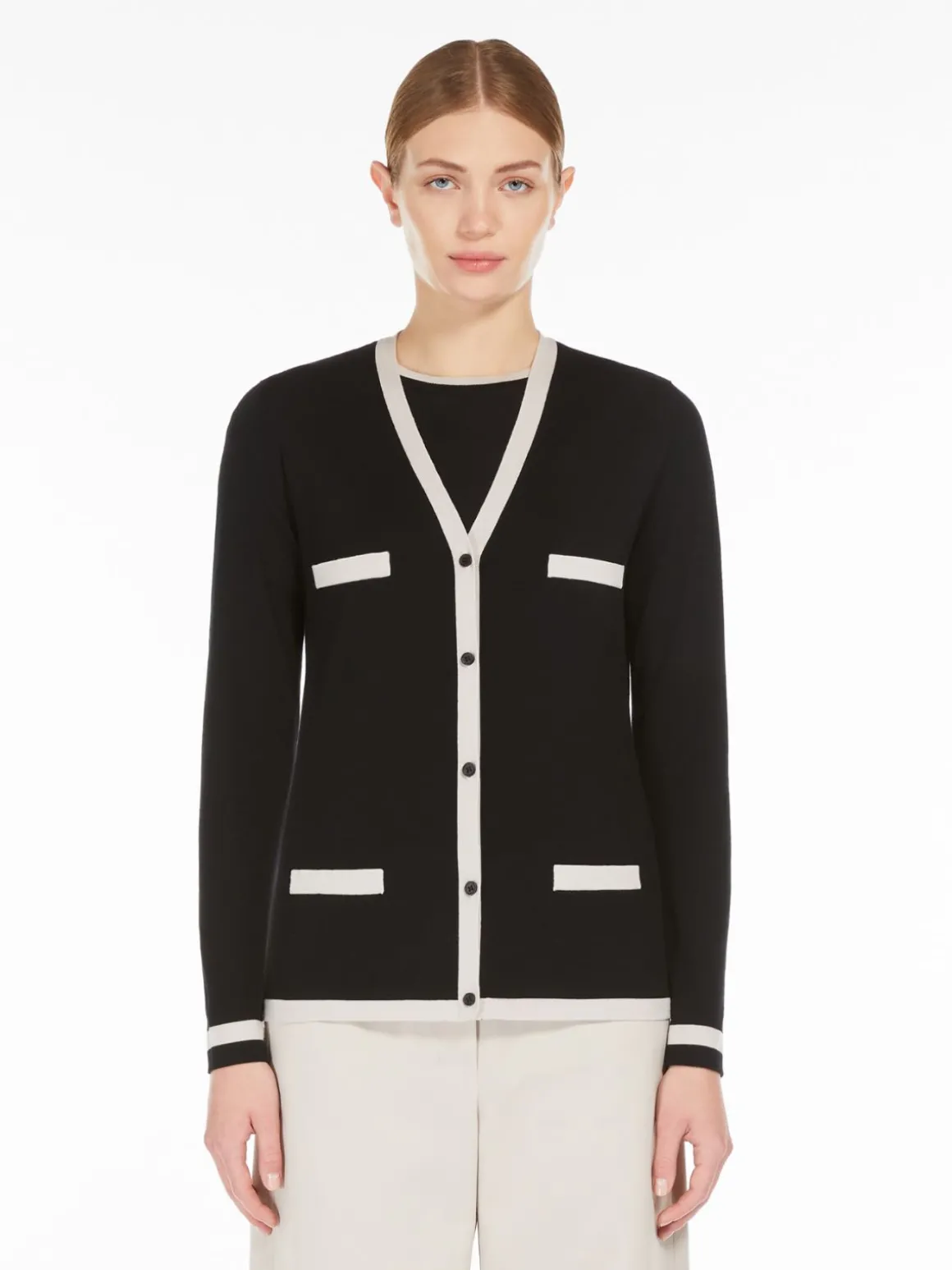 Cardigan in filato di lana
