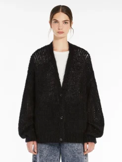 Cardigan in filato di mohair