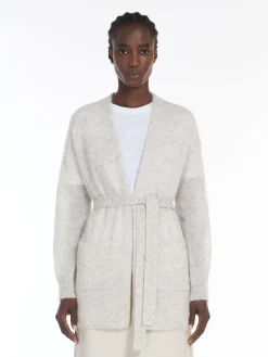 Cardigan in filato di mohair