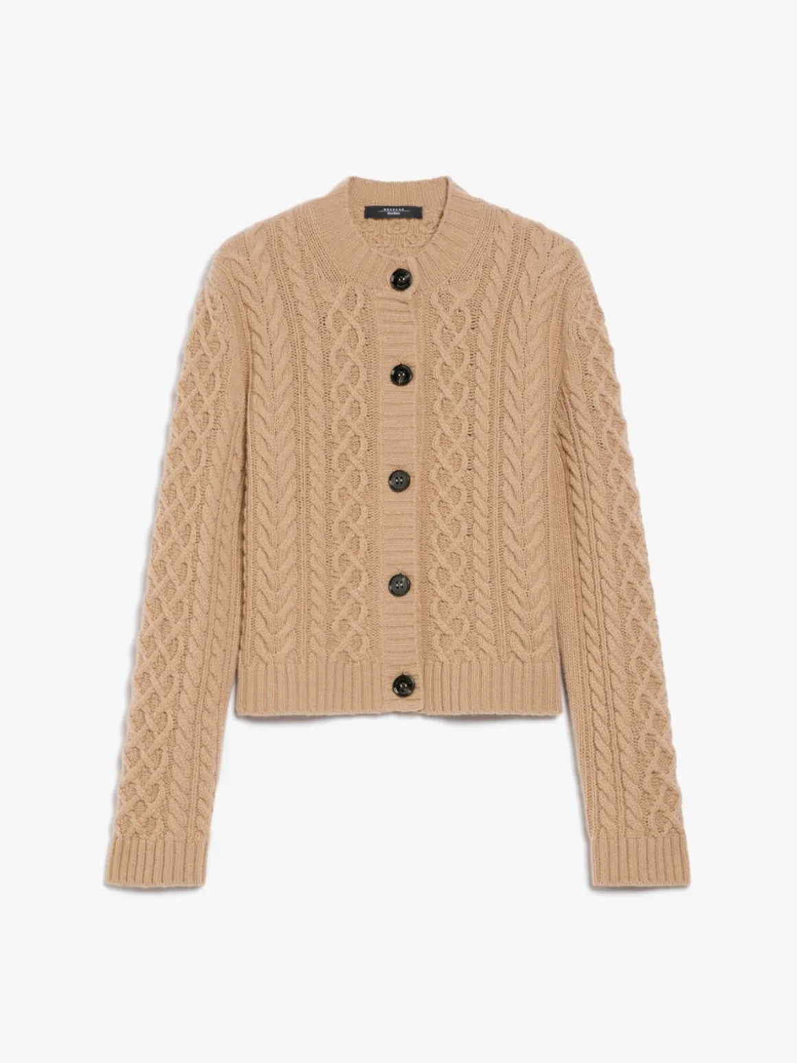 Cardigan in lana a trecce