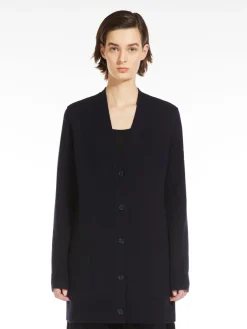 Cardigan in lana e cachemire con paillette