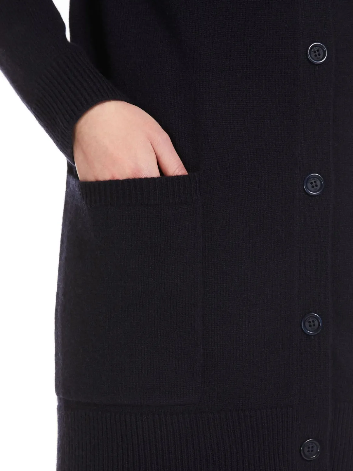 Cardigan in lana e cachemire con paillette