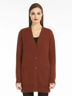 Cardigan in lana e cachemire con paillette