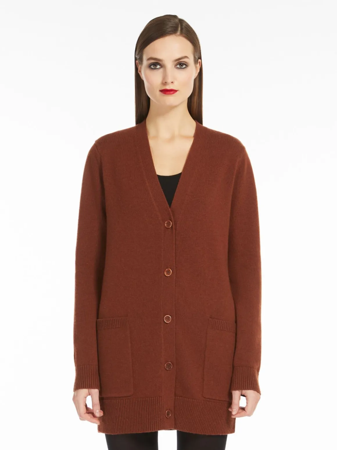 Cardigan in lana e cachemire con paillette