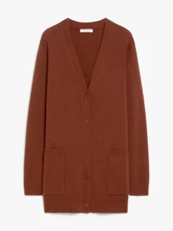 Cardigan in lana e cachemire con paillette