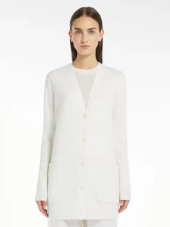 Cardigan in lana e cachemire con paillette