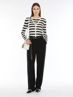 Cardigan in lana e seta
