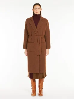 Cardigan in maglia di lana a coste
