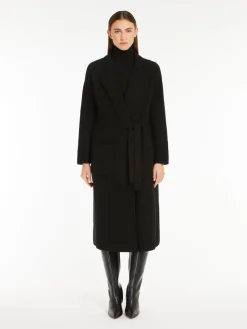 Cardigan in maglia di lana a coste
