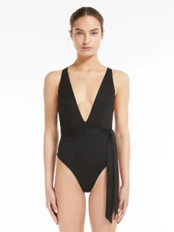 Costume intero in jersey con cintura