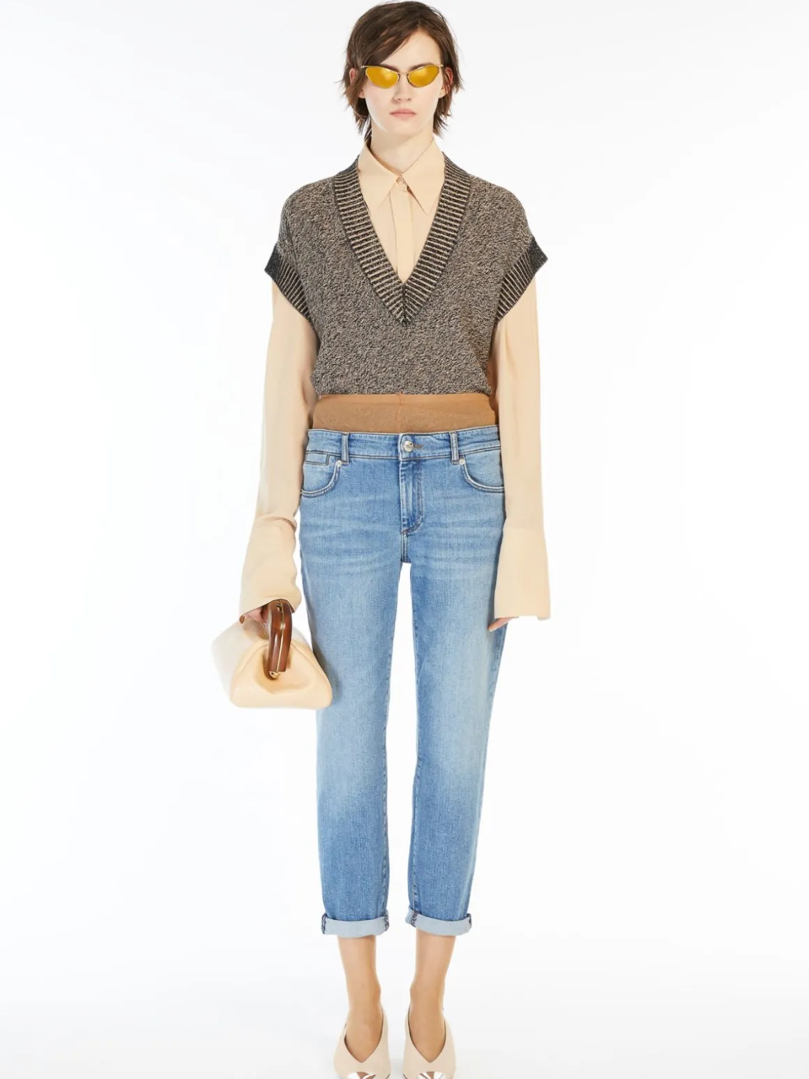 Denim a sigaretta con vita bassa