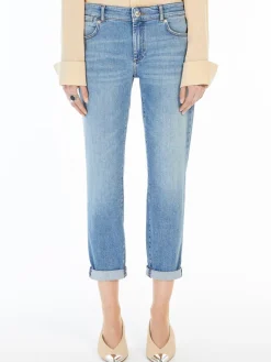 Denim a sigaretta con vita bassa