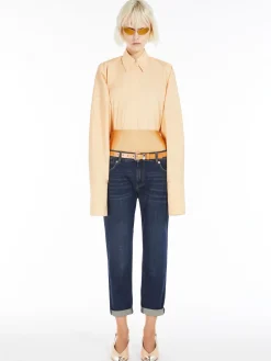 Denim a sigaretta con vita bassa
