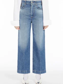 Denim cropped a vita alta