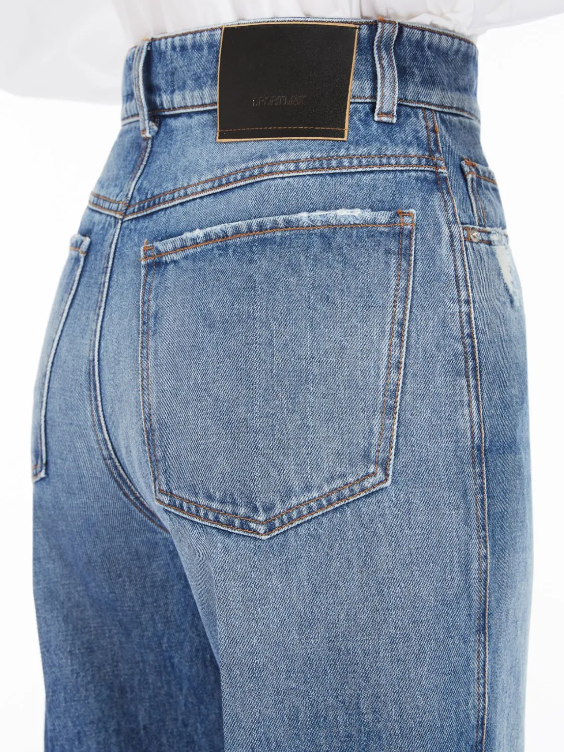 Denim cropped a vita alta