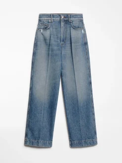 Denim cropped a vita alta