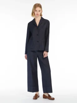 Giacca monopetto in denim