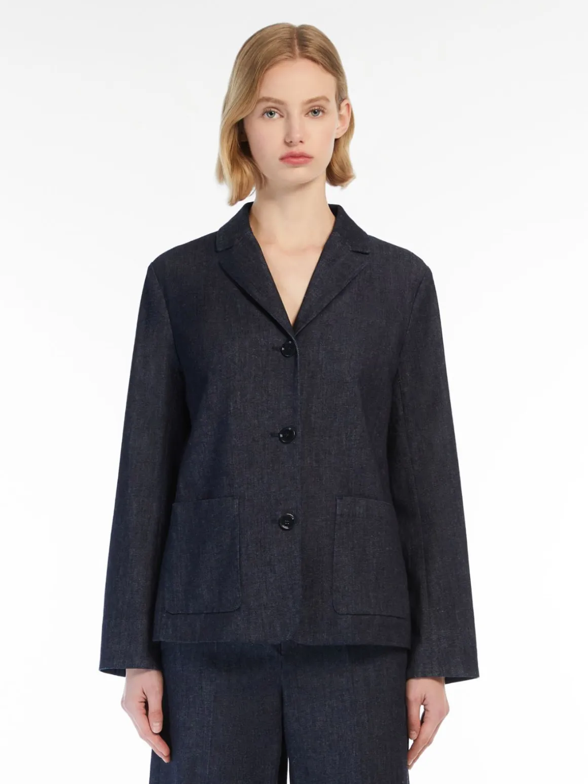 Giacca monopetto in denim