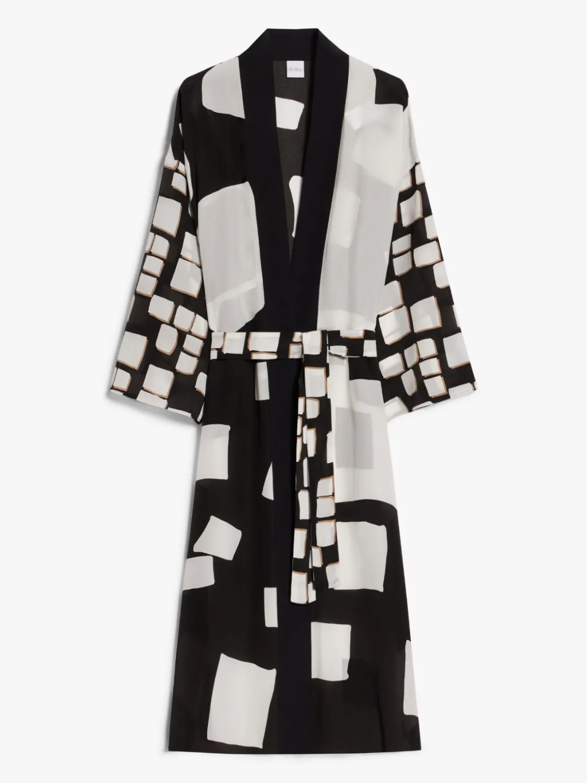 Kimono in crêpe de Chine stampata