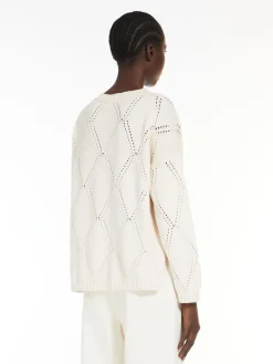 Maglia oversize in cotone a losanghe