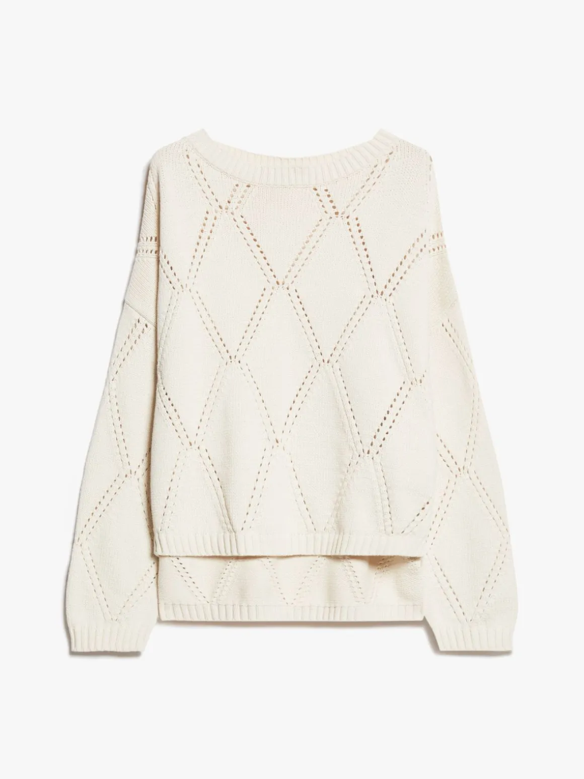 Maglia oversize in cotone a losanghe