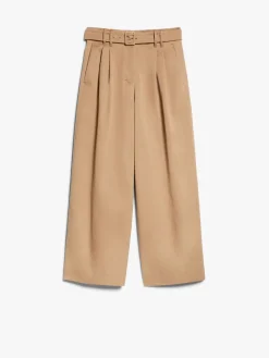 Pantalone ampio in gabardina