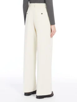 Pantalone wide leg in velluto