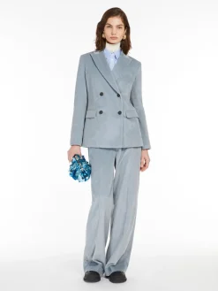 Pantalone wide leg in velluto
